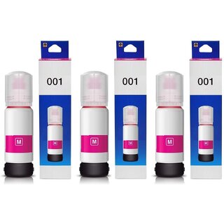                       Realink Ink 001 Ink Compatible Printer for L4150 L4160 L6170 L6190 6160 Pack Of 3 Magenta Ink Bottle ()                                              