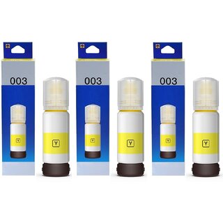 Realink 003 Ink Compatible Printer For L3100 L3101 L3110 L3150 Pack Of 3 Yellow Ink Bottle ()