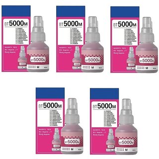                       Realink Cartridge BT5000 Ink Bottle Compatible For DCP-T300 T500W T700W MFC-T800W Pack of 5 Magenta Ink Cartridge ()                                              