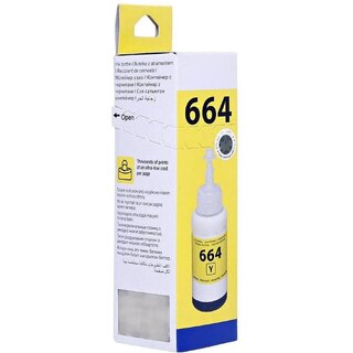                       Realink Cartridge Ink T6644 Ink Bottle Compatible For L130 L220 L310 L365 L380 L385 L405 L455 Yellow Ink Cartridge ()                                              