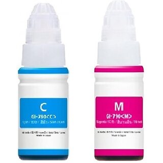                       Realink GI-790 Cyan & Magenta Compatible For G1010 G2000 G2002 G2010 G2012 Pack of 2 Cyan Ink Bottle ()                                              