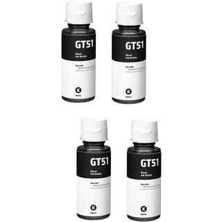                       Realink Cartridge Ink Cartridge GT51 Bk Ink Bottle Compatible for Gt5810 Gt5811 5820 Pack Of 4 Black Ink Cartridge ()                                              