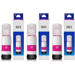                       Realink Cartridge Ink 001 Ink Bottle Compatible Printer for L4150 L4160 L6170 L6190 Pack Of 3 Magenta Ink Cartridge ()                                              