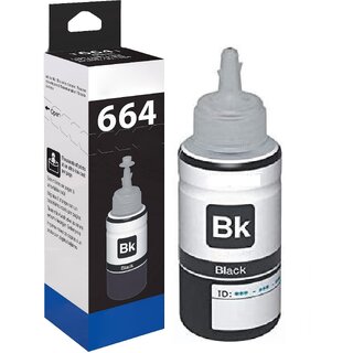                       Realink Ink T664 BK Refill Ink Black Ink Bottle ()                                              