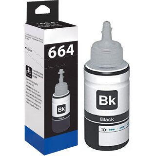                       Realink T664 Black Single Ink Bottle Compatible For L130 L220 L310 L360 L365 L380 L385 Black Ink Bottle ()                                              