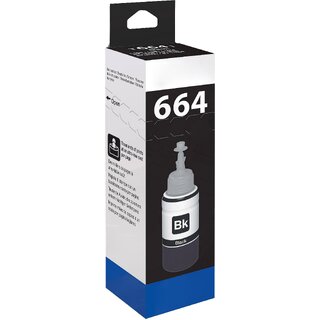                       Realink T664 Bk Ink Bottle Compatible For L130 L220 L310 L360 L365 L380 L385 L405 Single Black Ink Bottle ()                                              