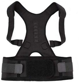 Luckjit Unisex Magnetic Back Brace Posture Corrector Therapy Shoulder Belt for Lower and Upper Back Pain Relief, posture