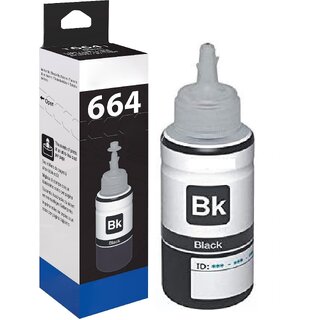                       Realink Ink T664 Bk Single Ink Bottle Compatible For L130 L310 L360 L365 L380 L385 L405 Black Ink Bottle ()                                              