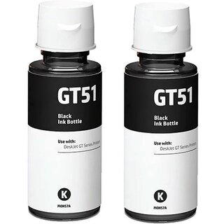                      Realink Cartridge Ink GT51 Bk Ink Bottle Compatible for Gt5810 Gt5811 Gt5820 Gt5821 419 Pack Of 2 Black Ink Cartridge ()                                              