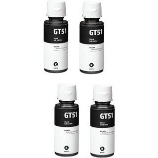                       Realink Cartridge GT51 GT52 Ink Pack of 4 Black Ink Cartridge ()                                              