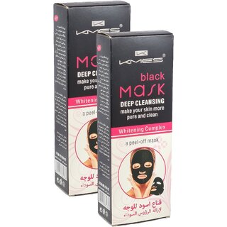                       Black Mask Deep Cleansing Whitening Peel-Off Mask - 100ml (Pack Of 2)                                              