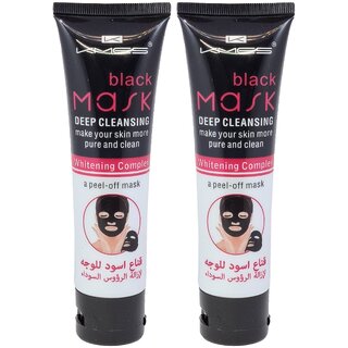                       Black Mask Deep Cleansing Whitening Black Mask - Pack Of 2 (100ml)                                              