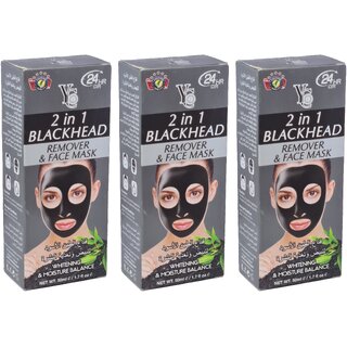                       YC Whitening 2 in 1 Blackhead Remover  Face Mask - 50ml (Pack Of 3)                                              