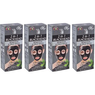                       YC Whitening 2 in 1 Blackhead Remover  Face Mask - 50ml (Pack Of 4)                                              
