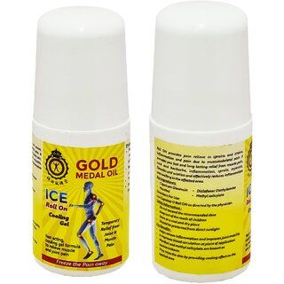                       ICE Roll On Cooling Gel Gold Medal Oil (50ml)                                              