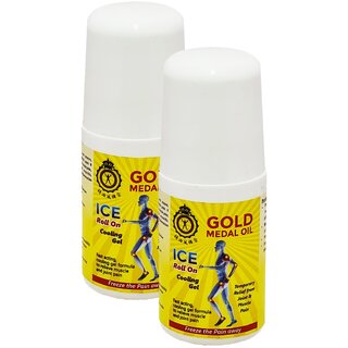                       Gold Medal ICE Roll On Cooling Gel - Pack Of 2 (50ml)                                              