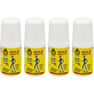                       Gold Medal Oil ICE Roll On Cooling Gel - 50ml (Pack Of 4)                                              