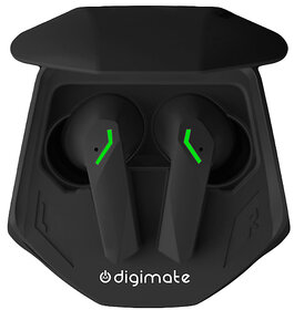 DIGIMATE Powerpods Earbud With LED Light Charging Case 20 Hours Playtime, Water Resistance, Siri/Google Supoort (Black, DGMGO5-004)