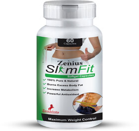 Zenius Slim Fit Capsule for Weight Loss Medicine Ayurvedic Fat Burner (60 Capsules)