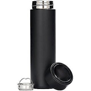                       Smart Vacuum Stainless Steel Insulated Water Water Bottle Without Temprature Display 500ml (Black)                                              