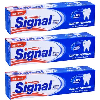 Signal Cavity Fighter Toothpaste - 100ml (Pack Of 3) Signal Cavity Fighter Toothpaste - 100ml (Pack Of 3)