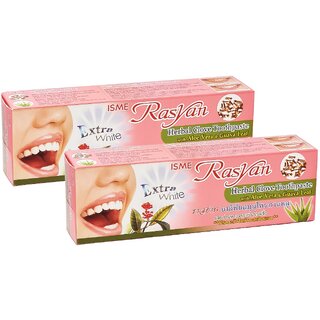ISME Rasyan Herbal Extra White Toothpaste - Pack Of 2 (100g) ISME Rasyan Herbal Extra White Toothpaste - Pack Of 2 (100g)