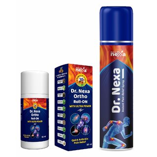 (Combo Of 2) Indkus Nexa Instant Pen Relief 71 ML and Ortho Roll On With Ultra Power