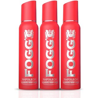 Fogg Napolean body spray deodorant for men long lasting no gas deo pack of 3 Deodorant Spray - for Men (360 ml, Pack of 3)