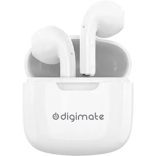DIGIMATE Robopods Earbud With Charging Case 30 Hours Playtime, Water Resistance, Noise Cancellation (White DGMGO5-002)