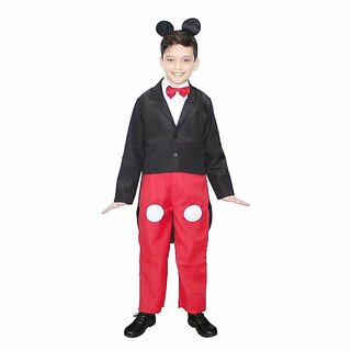                       Kaku Fancy Dresses Mouse Cartoon Costume Red  Black, for Boys                                              