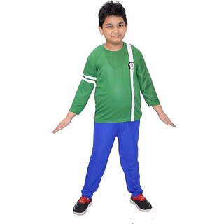                       Kaku Fancy Dresses Ben 10 Super Hero Costume - Green, for Boys                                              