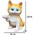 Homeberry Resin Cat Adorable Yellow Hello Kitty Figurine for Home Decor - 11x7x13 cm.