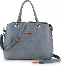 LAIK Premium PU Leather Handbags for Women  Crossbody Bags for Women  Top Handle Shoulder Bag  Trendy Handbag for Women  Adjustable  Detachable Sling Strap Grey
