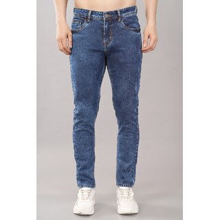                       Meghz Mens Skinny Cropped Fit Denim Jeans                                              
