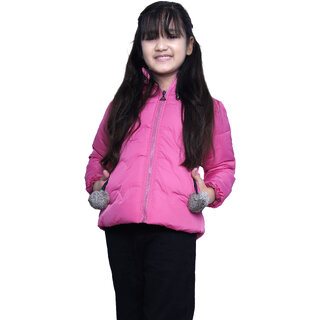                       Kid Kupboard Cotton Girls Jacket, Pink, Full-Sleeves, 7-8 Years KIDS5946                                              