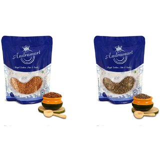                       AndraMart Raw Flax and chia mixed combo seeds 500 gm                                              