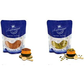                       AndraMart Raw Flax and Pumpkin mixed combo seeds 500 gm                                              