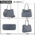 LAIK Handbags for Women| Premium PU Leather Shoulder Bags| Latest Trendy Design Bag| Top Handle Stylish Bag For Ladies | Grey