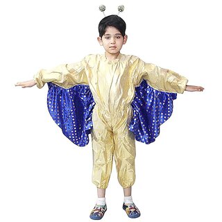                       Kaku Fancy Dresses Fairytales Costume Butterfly Dress Costume, Yellow Butterfly Insect Costume For Boys                                              