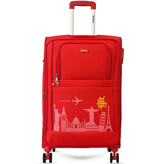 Timus Salsa Plus 68 cm with Soft Spinner Wheels, Medium Cabin Size Travel Luggage with TSA Lock Red Timus Salsa Plus 68 cm with Soft Spinner Wheels, Medium Cabin Size Travel Luggage with TSA Lock Red