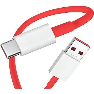                       Larecastle USB Type C Cable 6.5 A 1 m Red Type-C Fast Charging (Compatible with Mobile, Tablet, White, One Cable)                                              