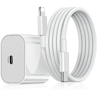                       Larecastle 20 W PD Mobile Charger with Detachable Cable (White, Cable Included)                                              