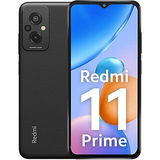                       (Refurbished) Redmi 11 Prime (4 GB RAM, 64 GB Storage, Flashy Black) - Superb Condition, Like New                                              