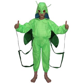                       Kaku Fancy Dresses Grasshopper Insect Costume -Green, For Boys  Girls                                              