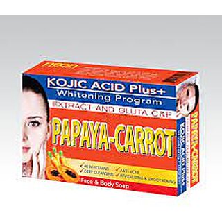 Kojic Acid Plus Papaya-Carrot Gluta Soap-160 Gms