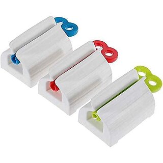 Plastic Rolling Tube Toothpaste Squeezer (3 Pieces,Multicolor)