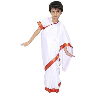                       Kaku Fancy Dresses National Heros Freedom Fighters Costumes for Kids  Independence Day Indra Gandhi Costume for girls                                              