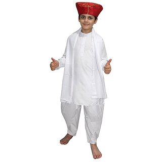                       Kaku Fancy Dresses National Heros Freedom Fighters Bal Gangadhar Tilak Costumes for Kids                                              