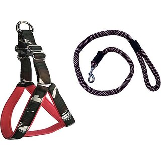                       The Unique Dog Harness & Leash (Small, MULTI COLOR)                                              