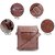 ANANDI Brown PU Synthetic Leather Sling Bag Stylish Multi-Purpose Crossbody Bag